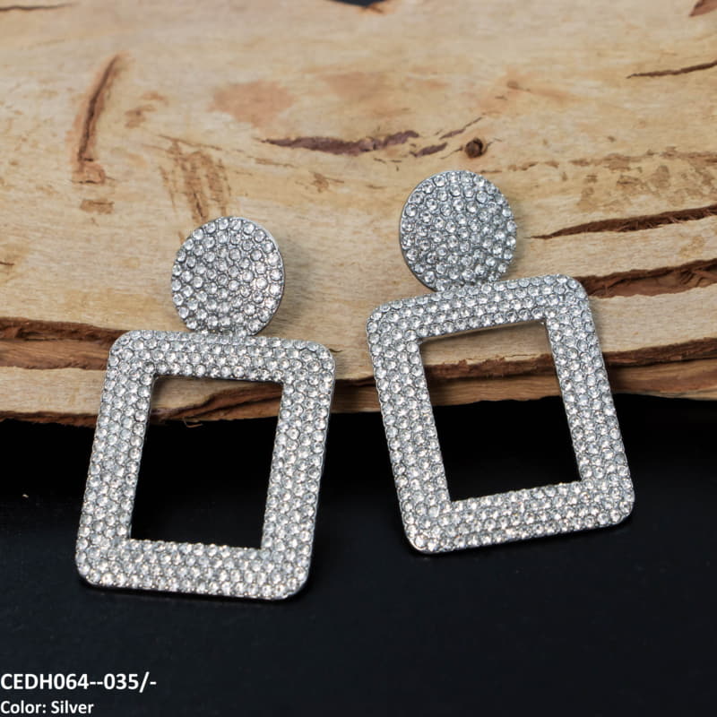 CEDH064 QWN Teardrop Earrings Pair - CEDH