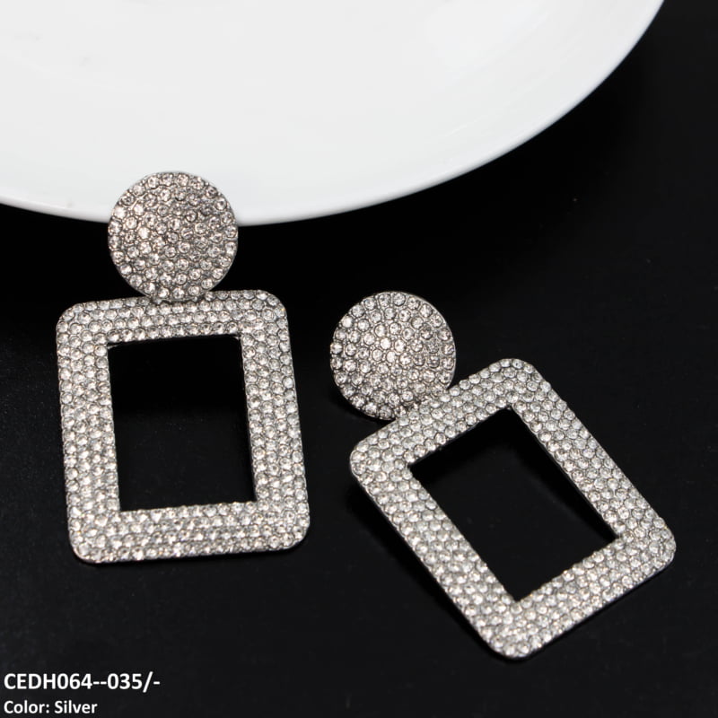 CEDH064 QWN Teardrop Earrings Pair - CEDH