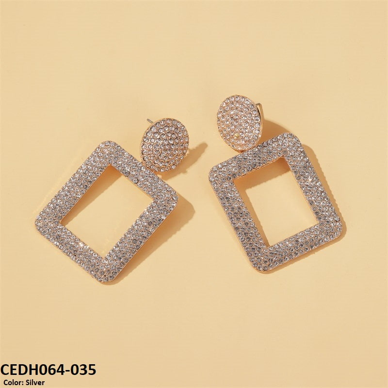 CEDH064 QWN Teardrop Earrings Pair - CEDH