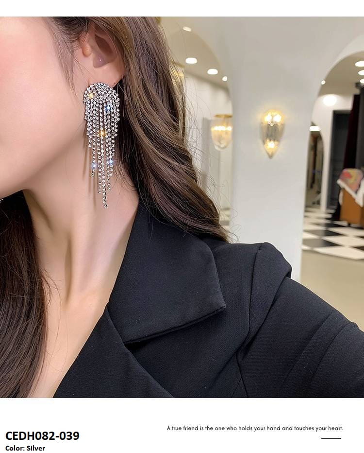 CEDH082 SIQ Octopus Tassel Earrings Pair - CEDH