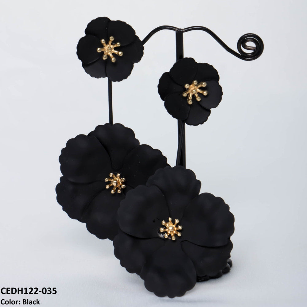 CEDH122 LQP Dabble Flower Drop Earrings Pair - CEDH