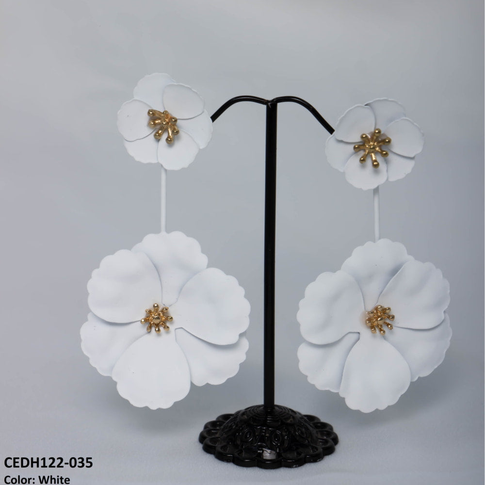 CEDH122 LQP Dabble Flower Drop Earrings Pair - CEDH
