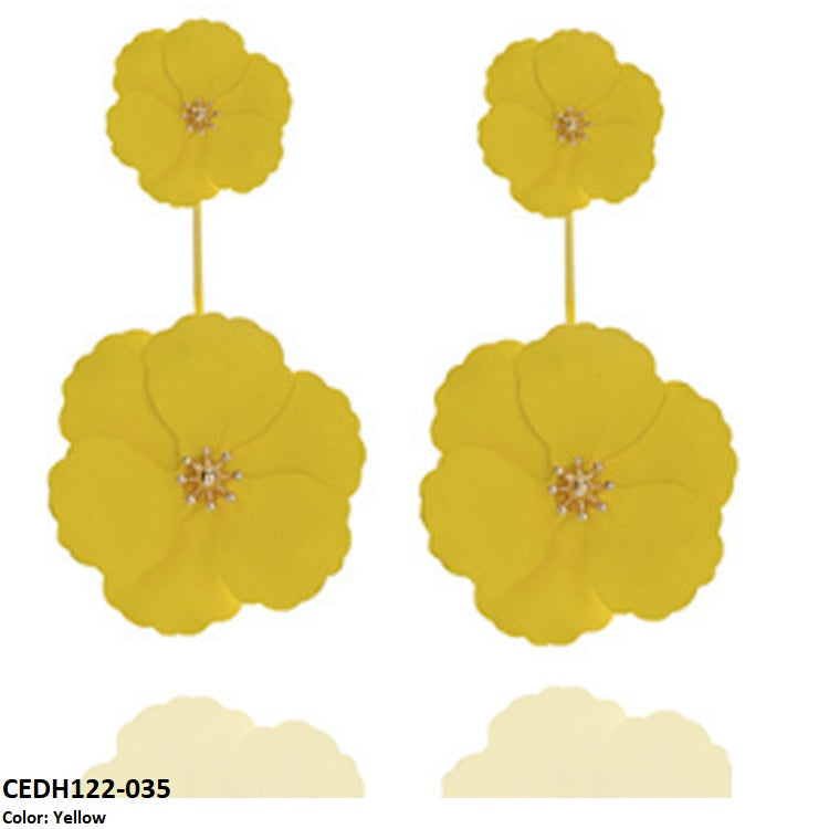 CEDH122 LQP Dabble Flower Drop Earrings Pair - CEDH