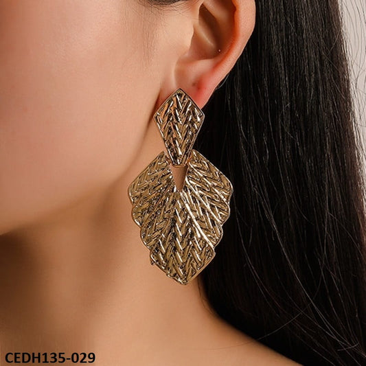 CEDH135 QWN Pear Drop Earrings Pair - CEDH