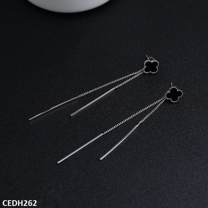 CEDH262 Flower Wind Chimes Drop Earrings Pair - CEDH