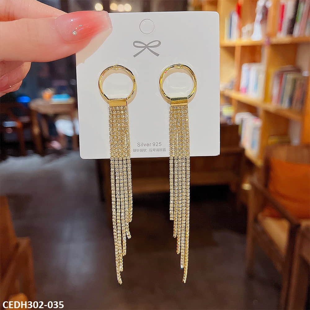 CEDH302 DDJ Octopus Tassels Drop Earrings Pair - CEDH