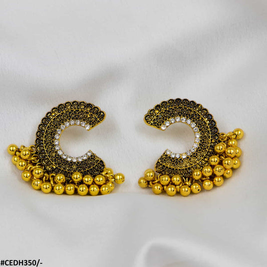 CEDH350 MAR C-Shaped Drop Earrings Pair - CEDH