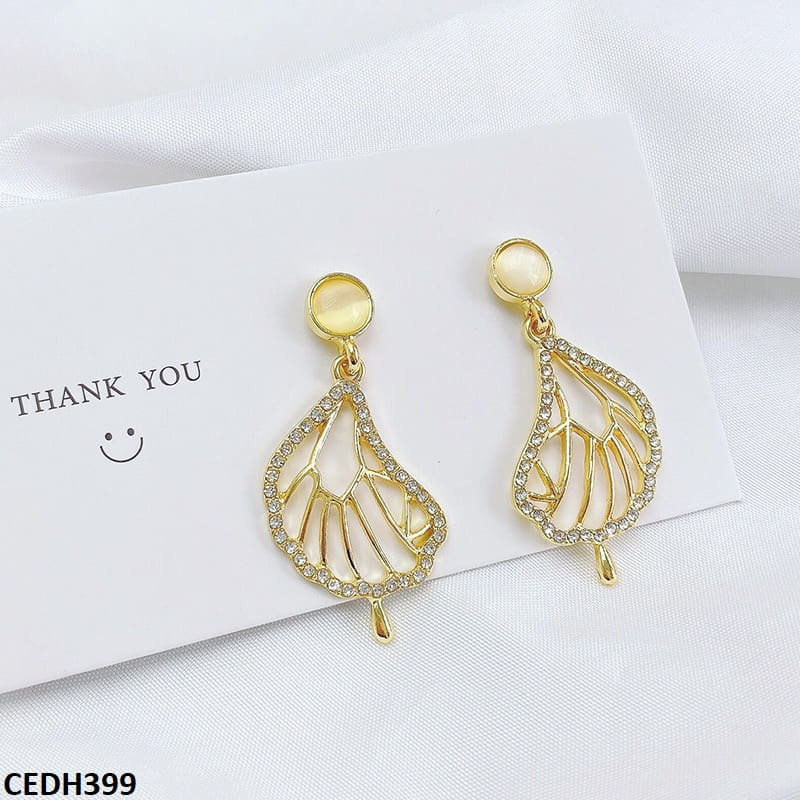 CEDH399 YHC Wings Drop Earrings Pair - CEDH