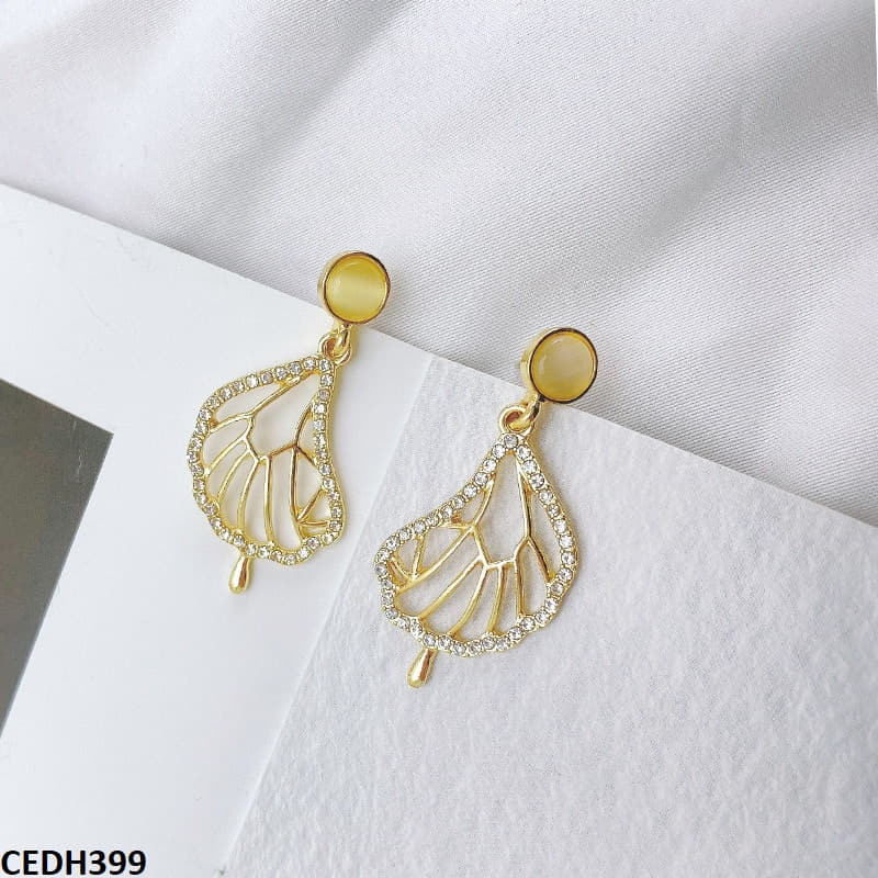 CEDH399 YHC Wings Drop Earrings Pair - CEDH
