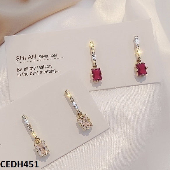 CEDH451 SIQ Square Ear Drop Pair - CEDH
