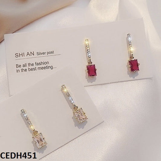 CEDH451 SIQ Square Ear Drop Pair - CEDH