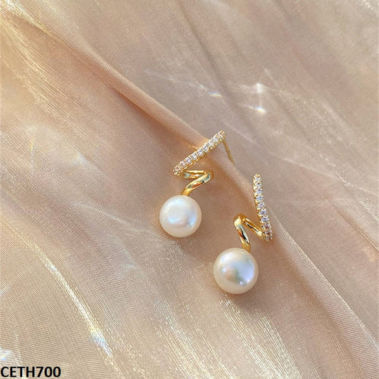 TH553 LSH Cerved Pearl Tops Pair - CETH