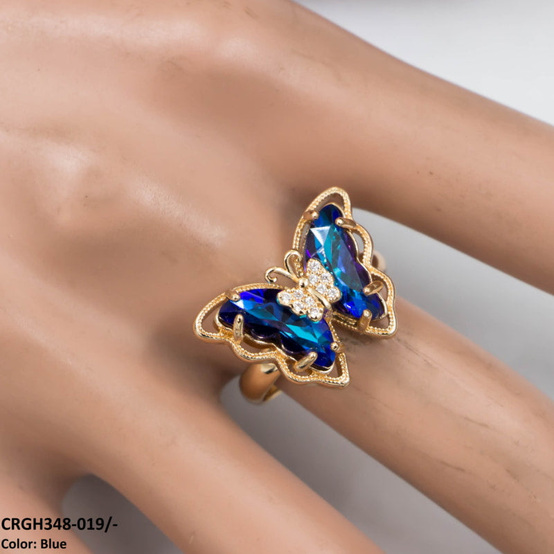 CRGH348 LJX Charm Butterfly Ring Adjustable - CRGH