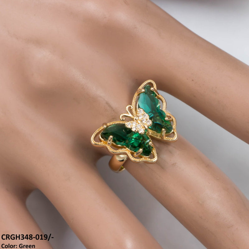 CRGH348 LJX Charm Butterfly Ring Adjustable - CRGH