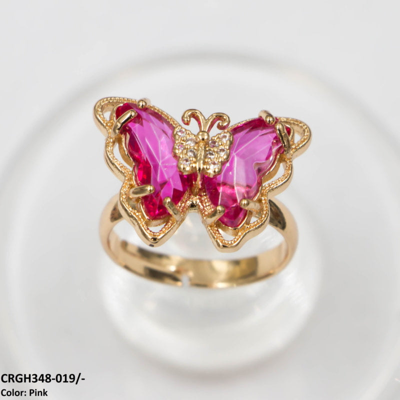 CRGH348 LJX Charm Butterfly Ring Adjustable - CRGH