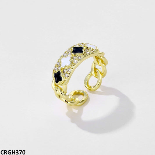 CRGH370 WKO Painted Flower Ring/Challa - CRGH