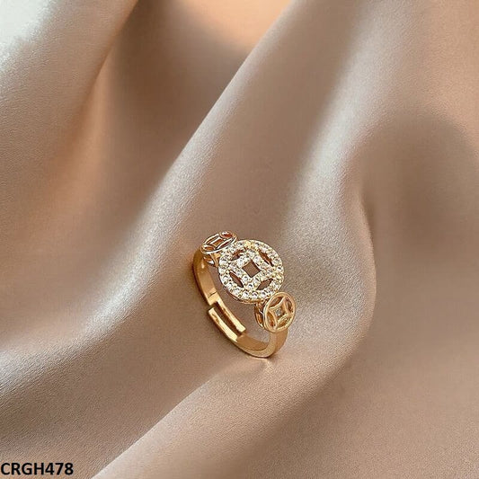 CRGH478 DYS Round/Rhombus Adjustable Ring - CRGH