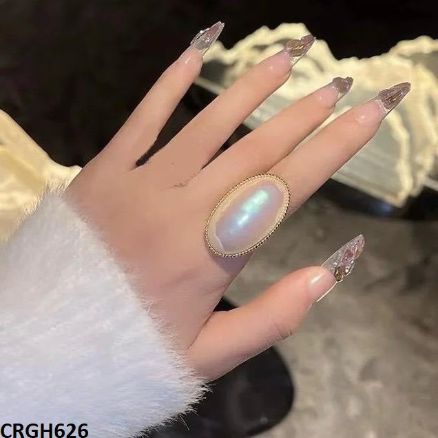 CRGH626 WXL Ovel Pearl Ring Adjustable - CRGH