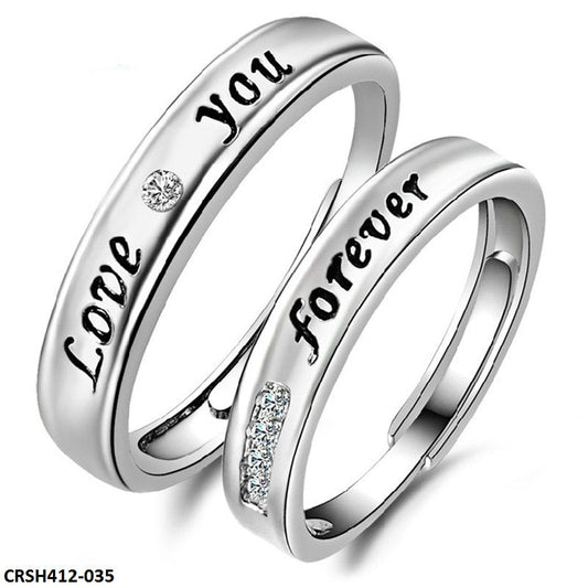 CRSH412 GWH Band Couple Adjustable  Ring - CRSH