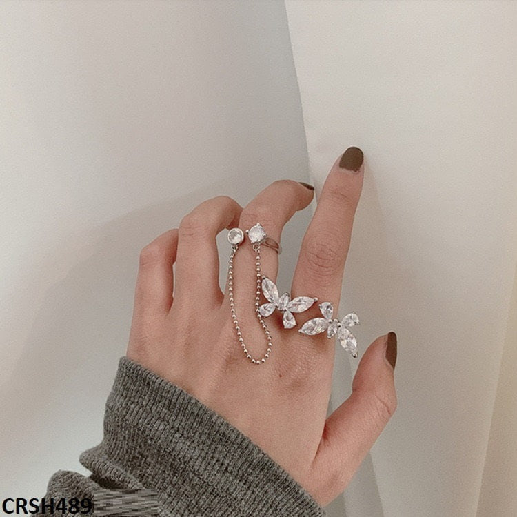 CRSH489 SGC Butterfly Twin Rings - CRSH