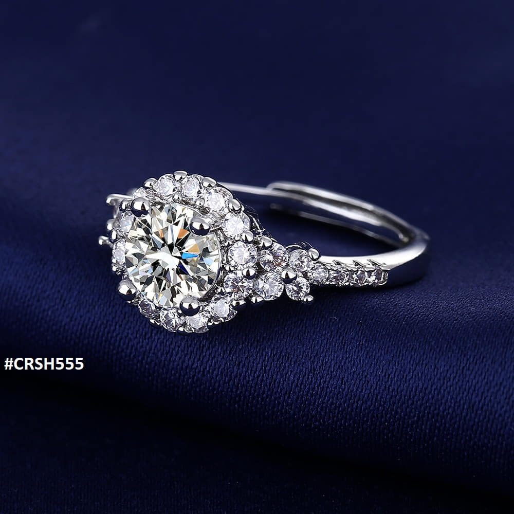 CRSH555 BLX Round Flower Ring Adjustable - TRSH