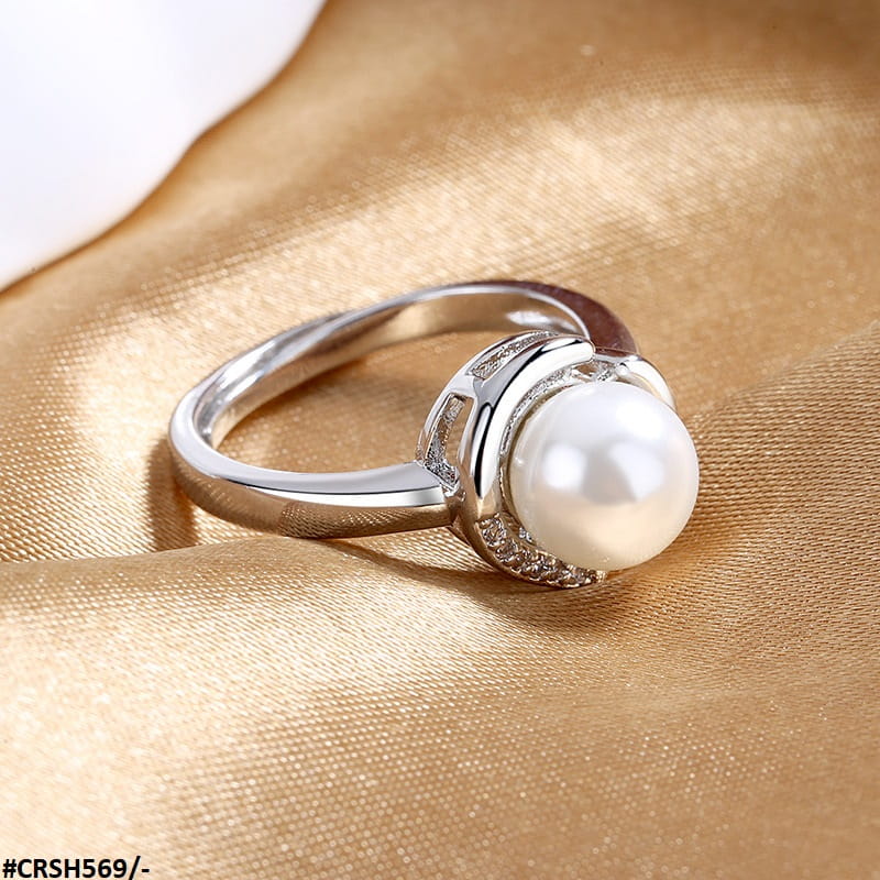 CRSH569 SZL Pearl Adjustable Ring - CRSH