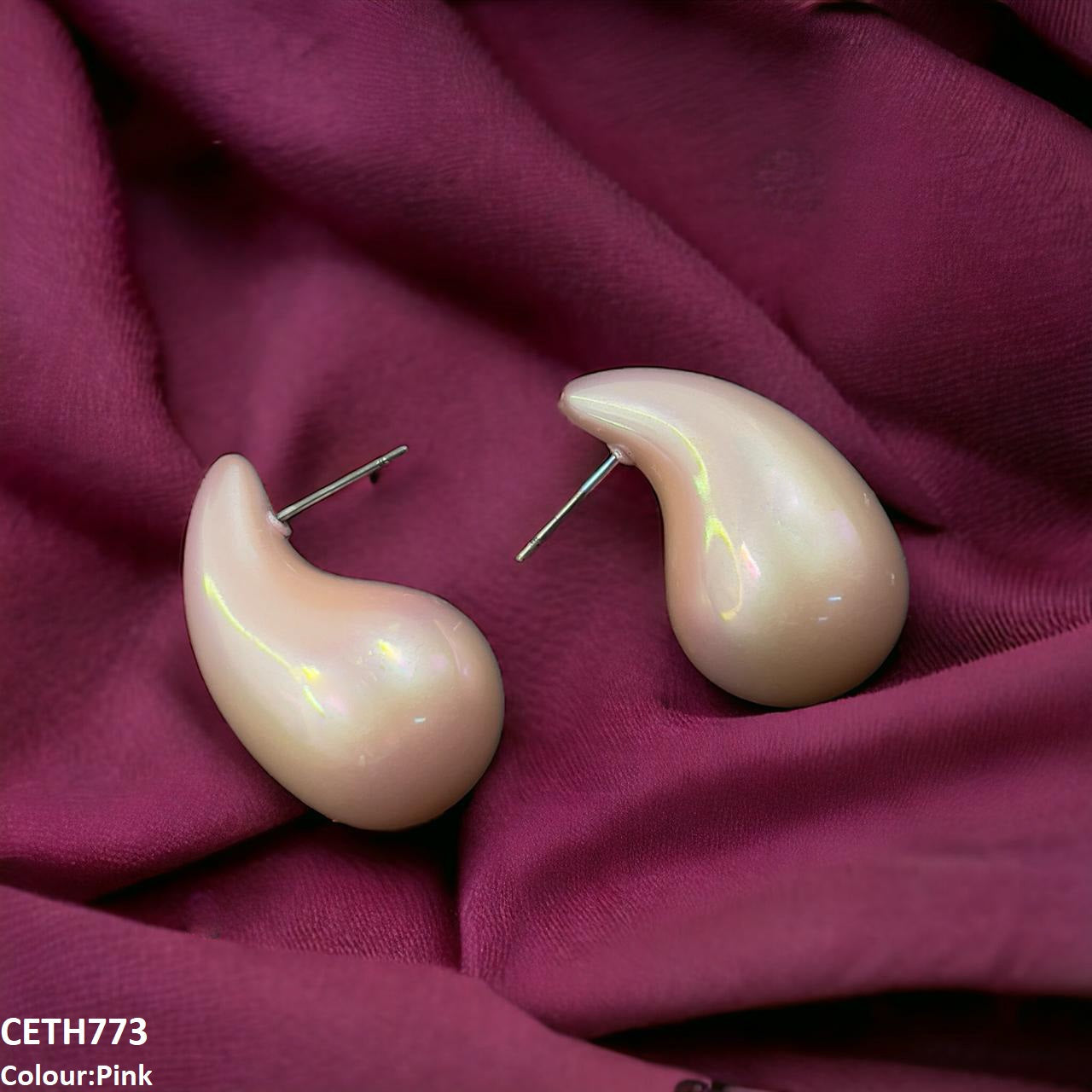 CETH773 LWH Water Drop Stud Tops Pair - CETH