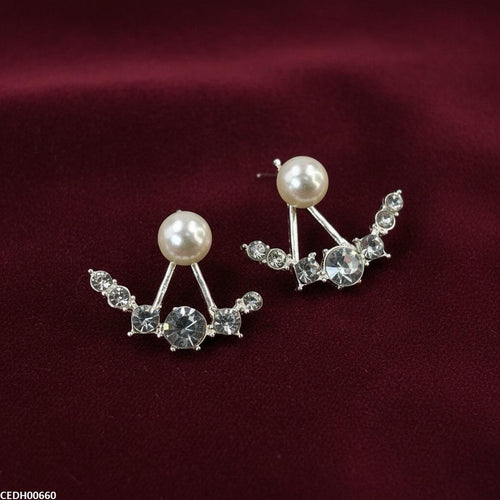 DH00660 SDQ Round Pearl Earrings - CEDH