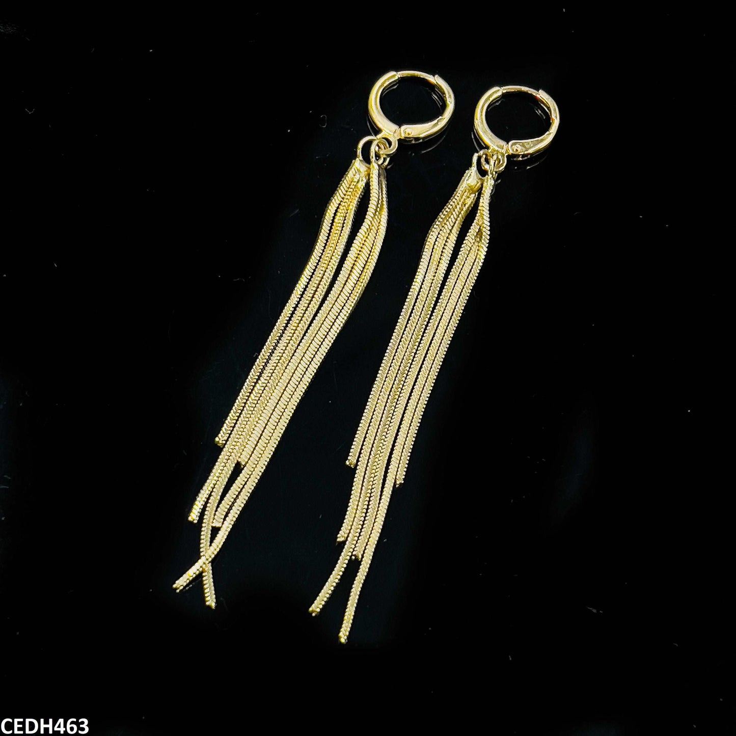 CEDH463 SIQ Octopus Tassels Drop Earrings Pair - CEDH