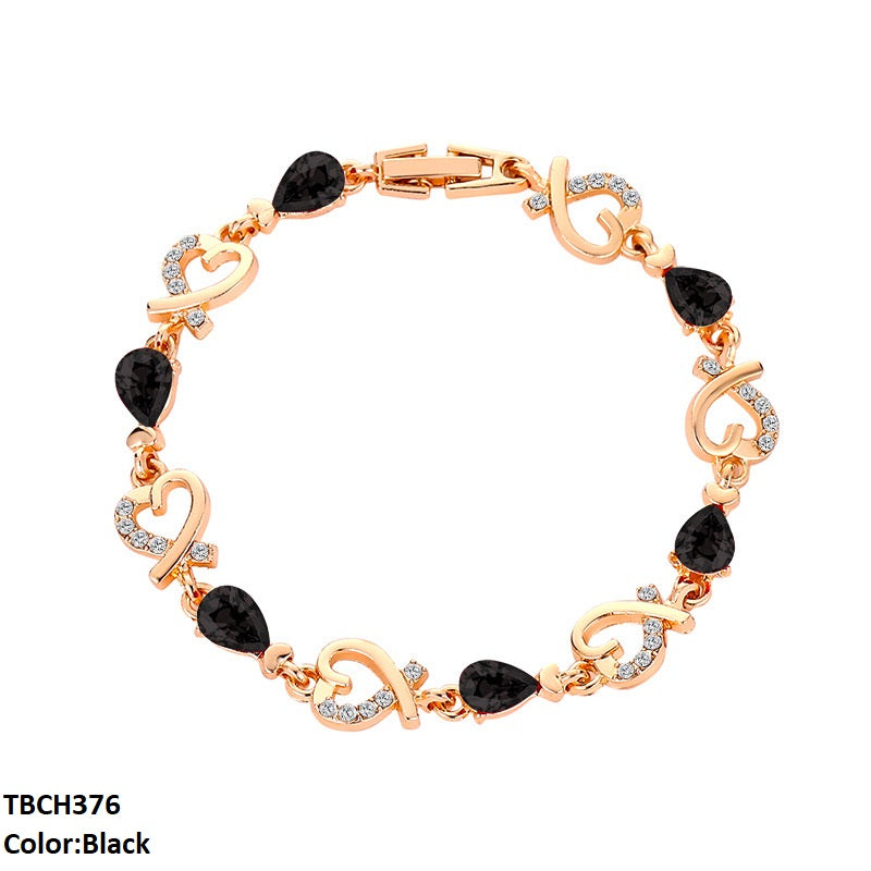 TBCH376 QWN Heart Chain Bracelet - TBCH
