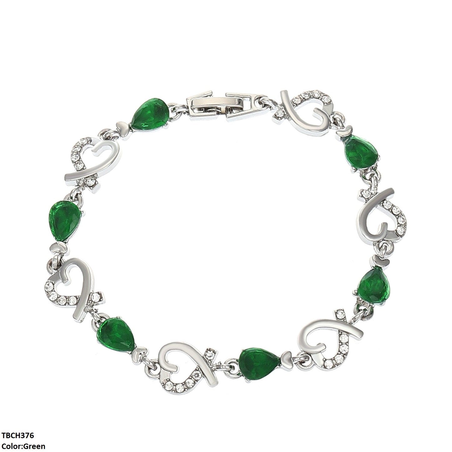 TBCH376 QWN Heart Chain Bracelet - TBCH