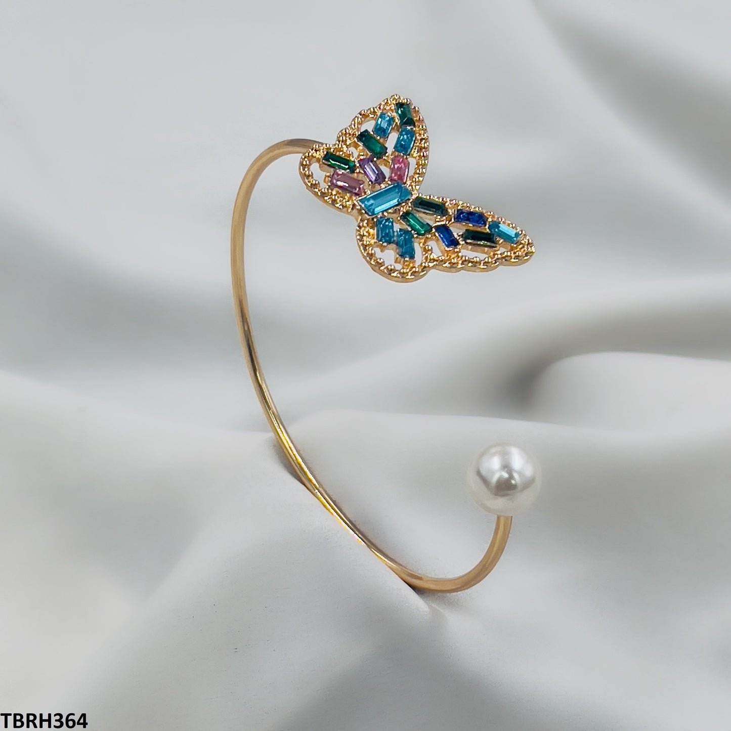 TBRH364 YYE Butterfly Pearl Bracelet Adjustable - CBRH
