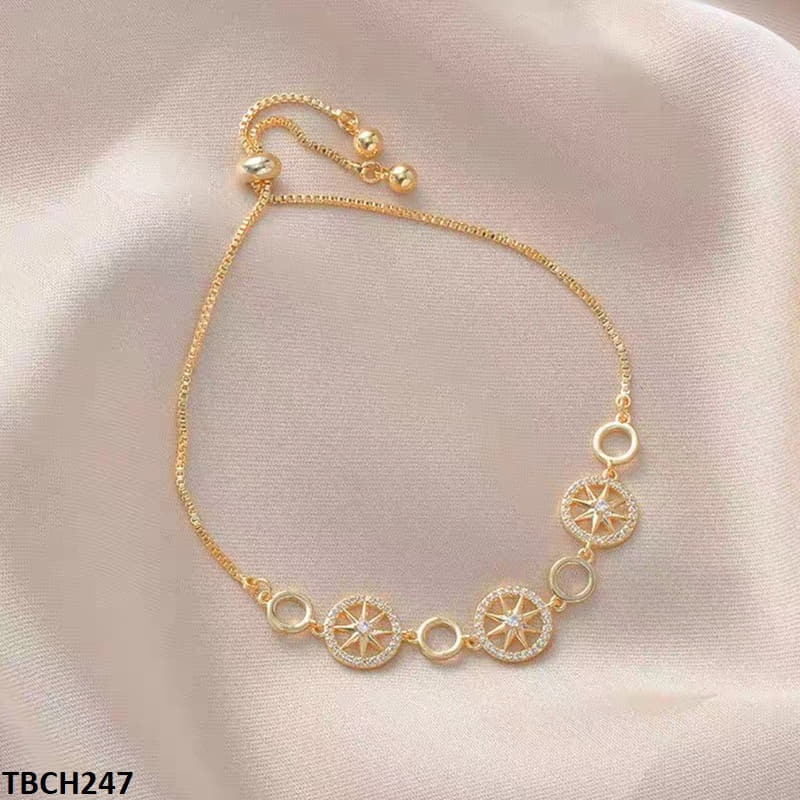 TBCH247 XST Flower Link Hand Bracelet Adjustable - CBCH