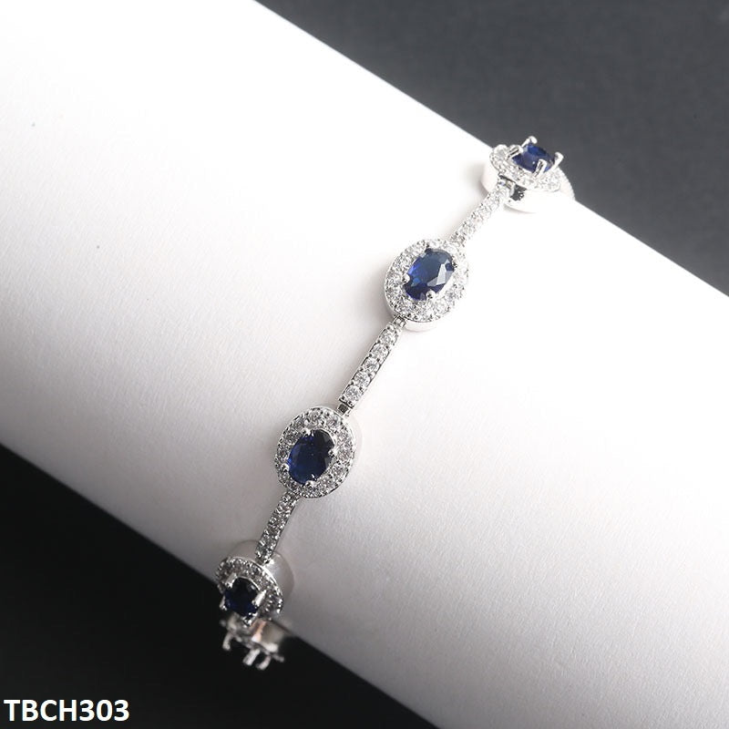 TBCH303 WKO Blue Oval Join Bracelet Adjustable - TBCH
