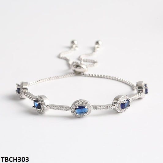 TBCH303 WKO Blue Oval Join Bracelet Adjustable - TBCH