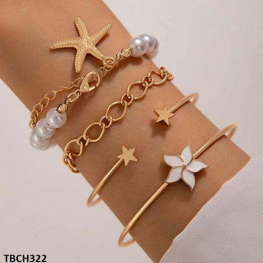 TBCH322 YYE Pearl Star Bracelet Adjustable - CBCH