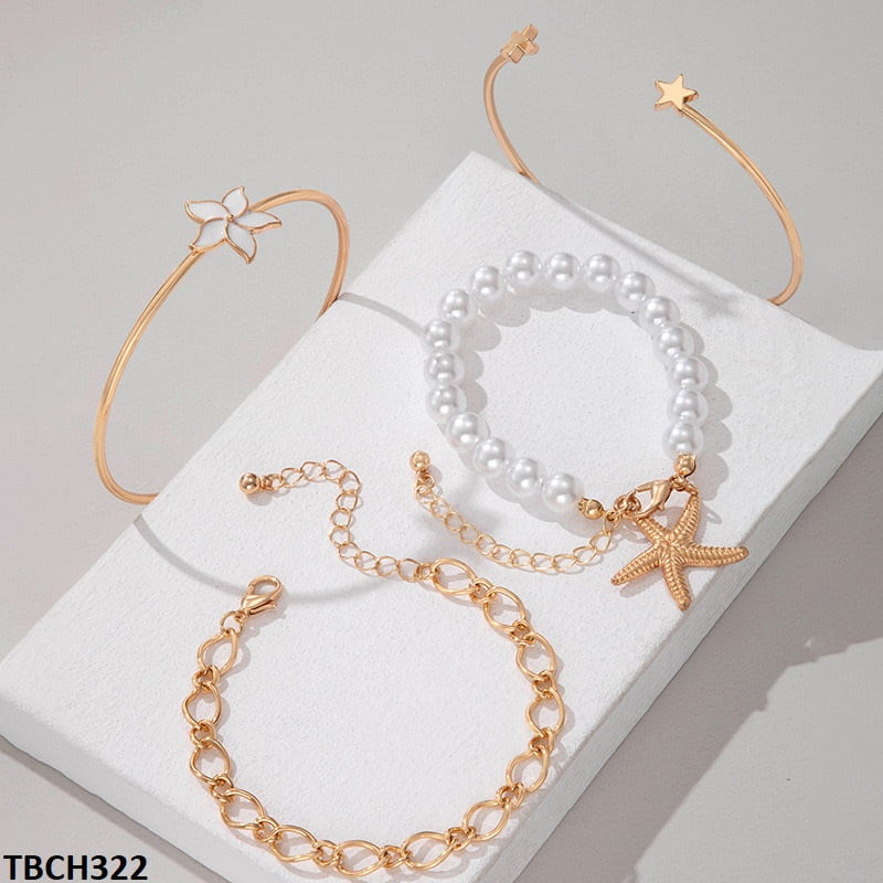 TBCH322 YYE Pearl Star Bracelet Adjustable - CBCH