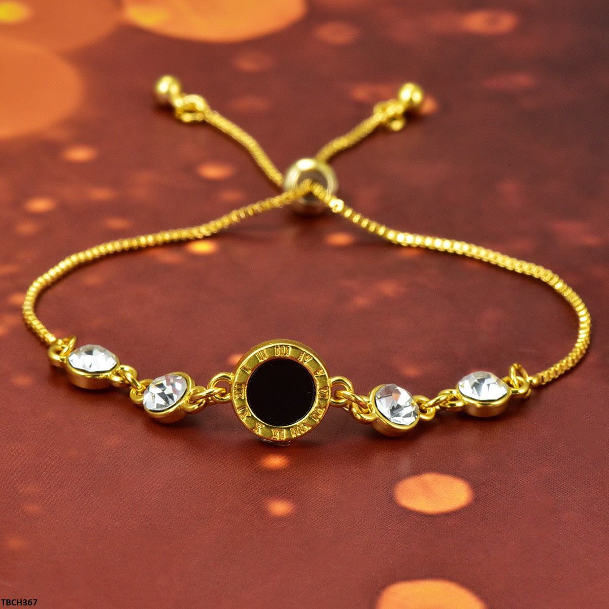 TBCH367 ZXS Black Painted Circle Bracelet - CBCH