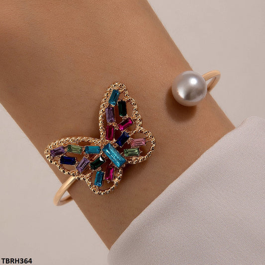 TBRH364 YYE Butterfly Pearl Bracelet Adjustable - CBRH