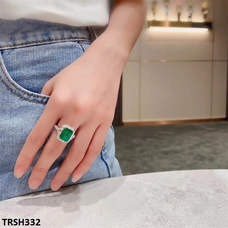 TRSH332 CJD Square Step Cusion Adjustable Ring - TRSH