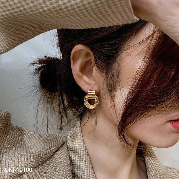 UNI-1010 - Rose Gold Multi Circle - Earring
