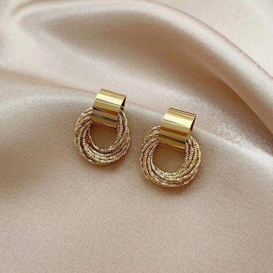 UNI-1010 - Rose Gold Multi Circle - Earring