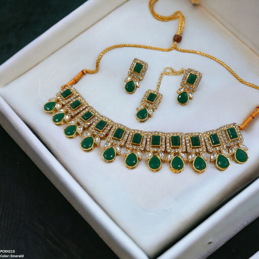 KH213 SDQ Pear Rectangle Choker Set