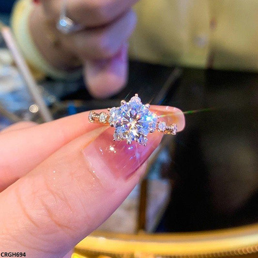 GH694 BJF Flower Style Ring Adjustable