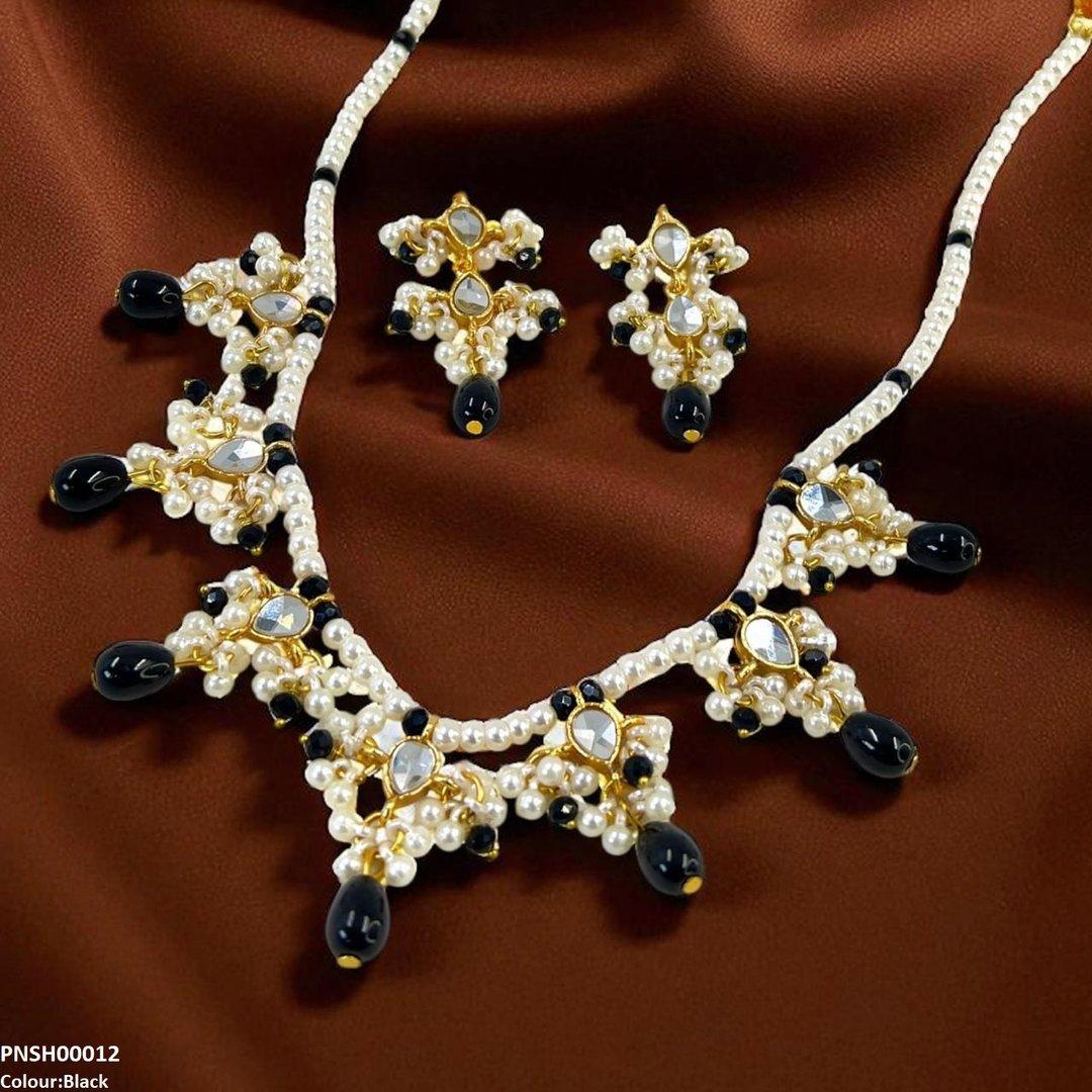 SH00012 SDQ Pearl Drop Necklace Set - PNSH