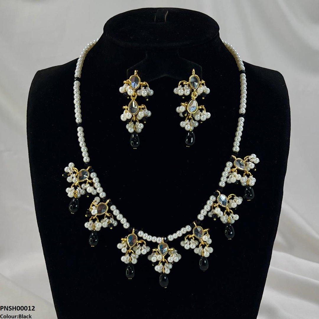 SH00012 SDQ Pearl Drop Necklace Set - PNSH