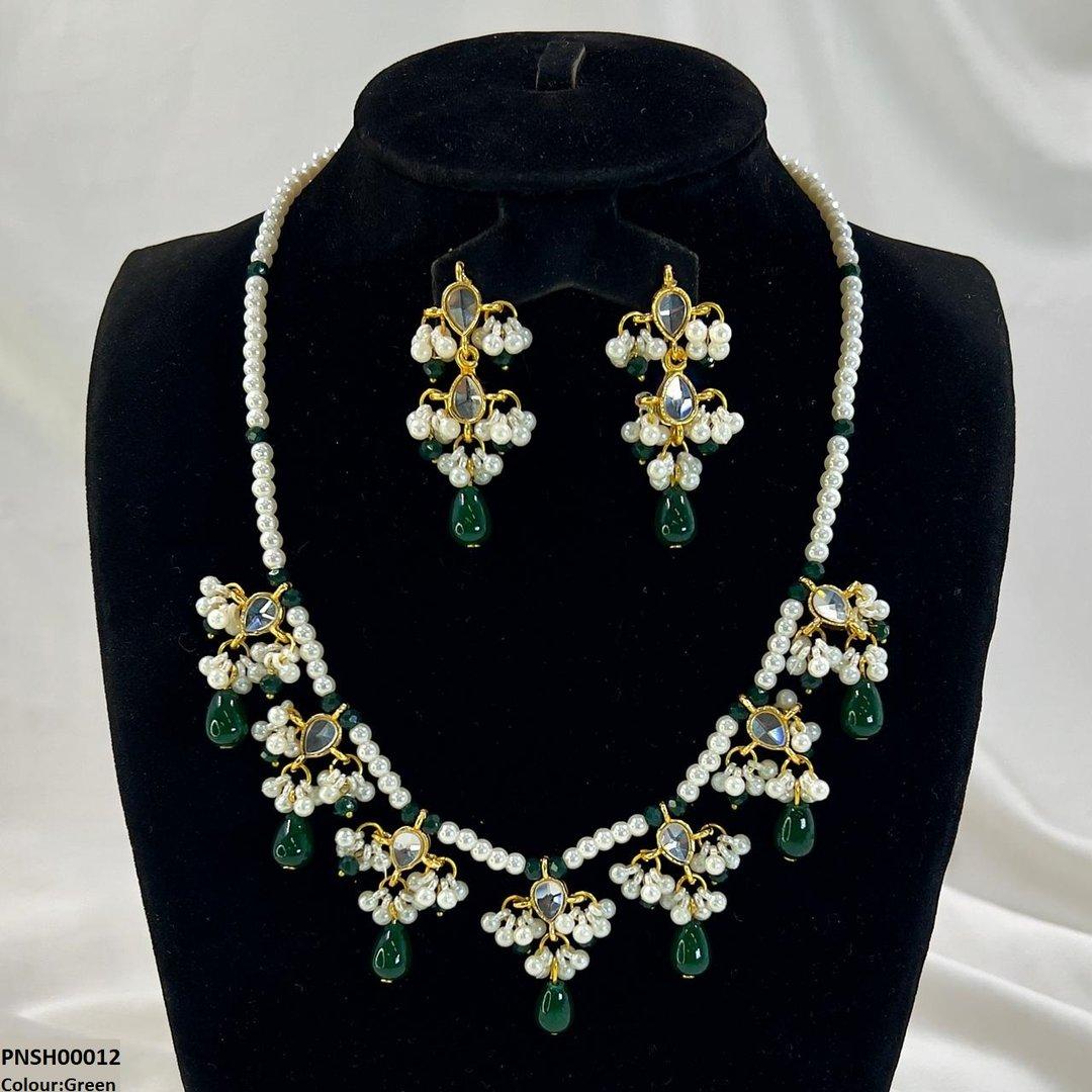 SH00012 SDQ Pearl Drop Necklace Set - PNSH
