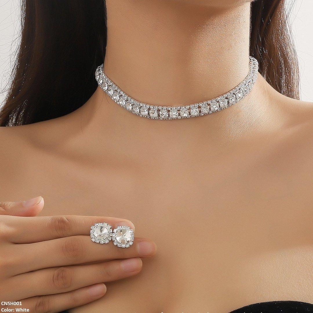 SH001 YJJ Circle Layered Necklace Set