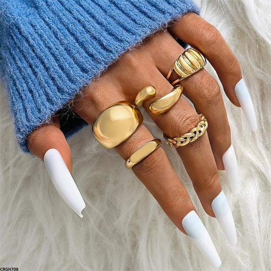 GH708-YYE CRGH708 YYE 5 Midi Rings