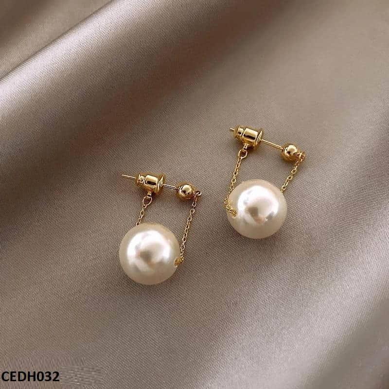 DH032 ZLX Pearl Drop Earrings
